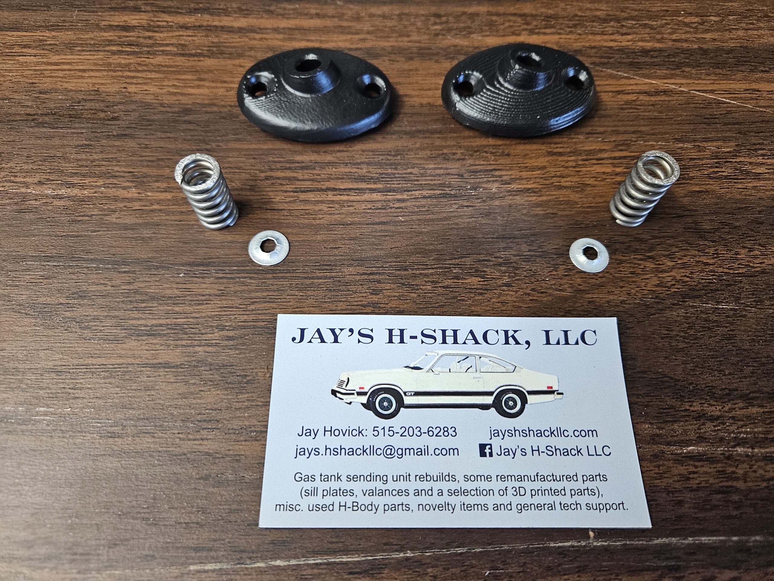 Monza Sun Visor Mounts w/new springs and retainer clips (pair)