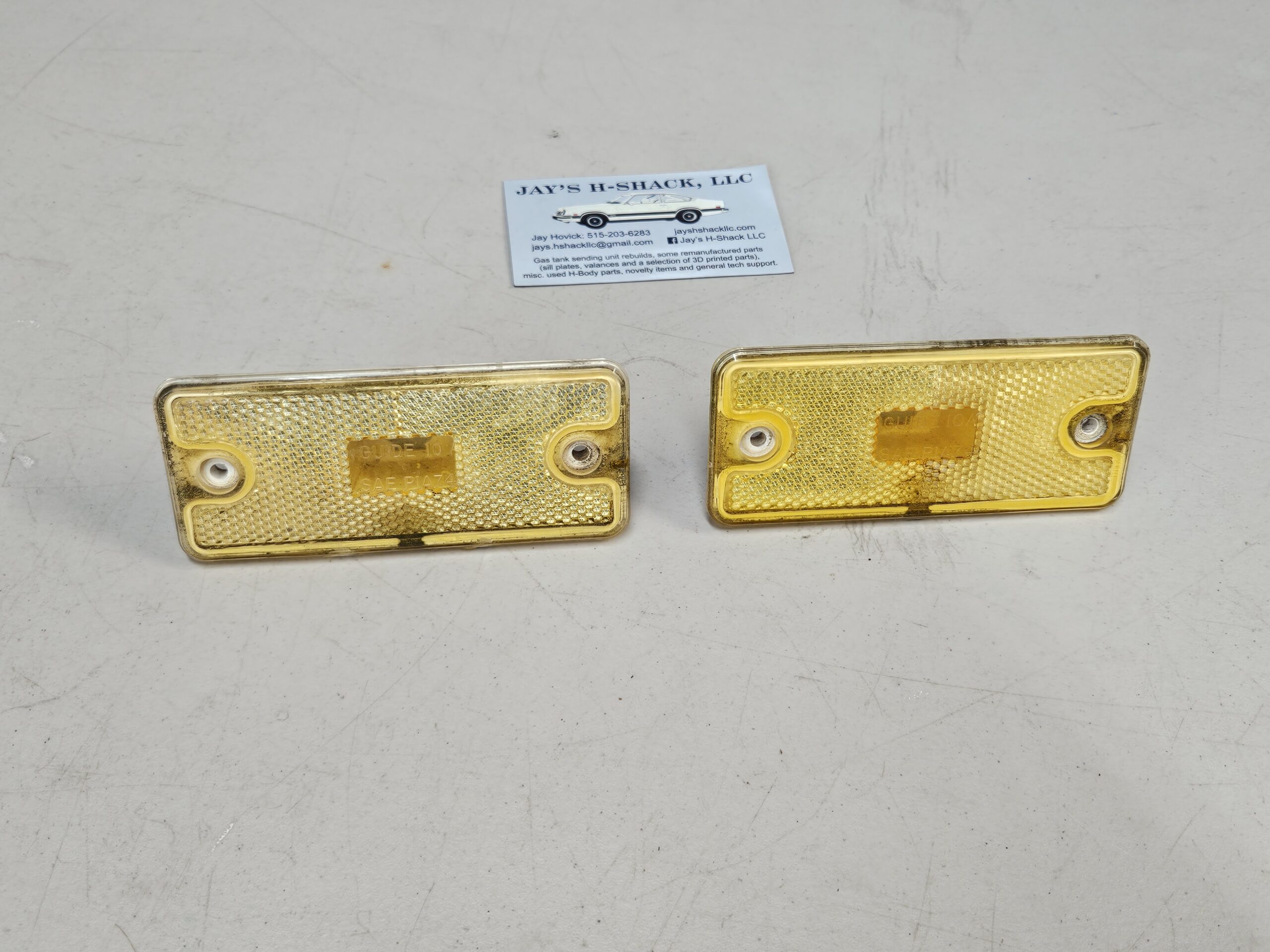 Front Marker Lenses from a 1976 Vega