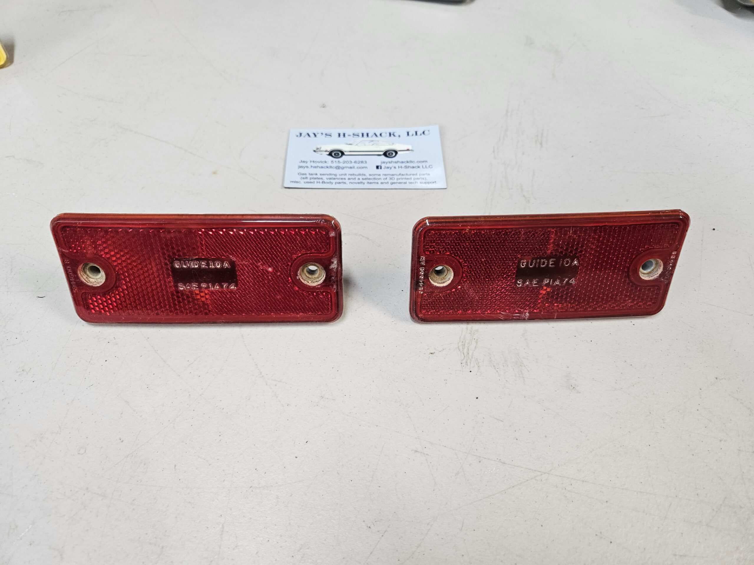 Rear Marker Lenses from a 1976 Vega